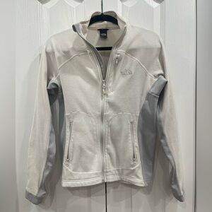 The North Face Women’s Fleece Zip Jacket | Full Zip | Light Gray | Size M